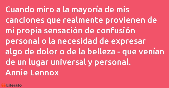 Frases de Annie Lennox