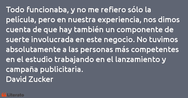 Frases de David Zucker