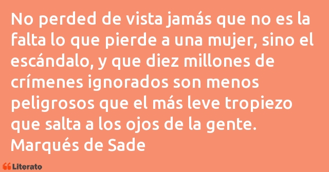 Frases de Marqués de Sade