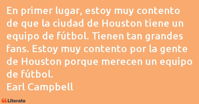 Frases de Earl Campbell