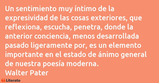 Frases de Walter Pater