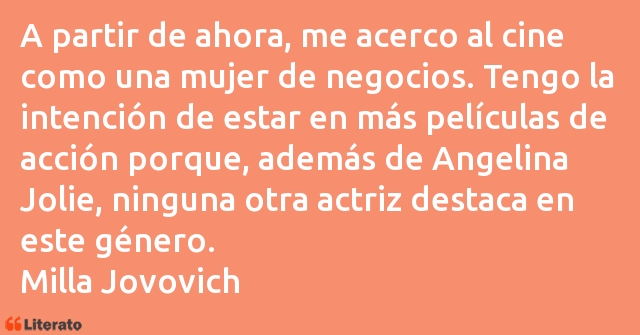 Frases de Milla Jovovich