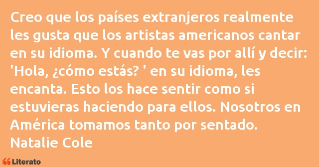 Frases de Natalie Cole