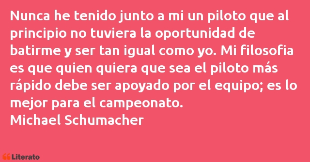 Frases de Michael Schumacher