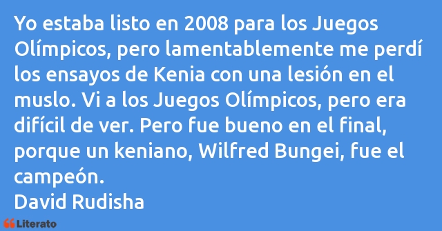 Frases de David Rudisha