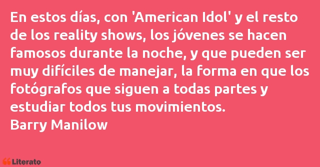 Frases de Barry Manilow