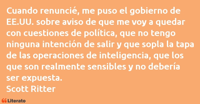 Frases de Scott Ritter