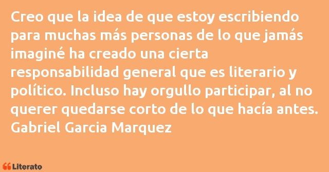 Frases de Gabriel Garcia Marquez