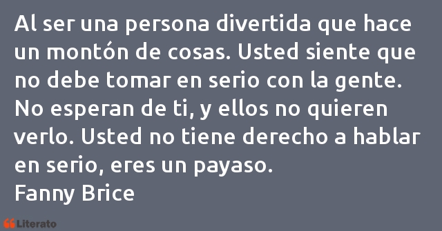 Frases de Fanny Brice