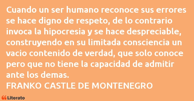 Frases de FRANKO CASTLE DE MONTENEGRO