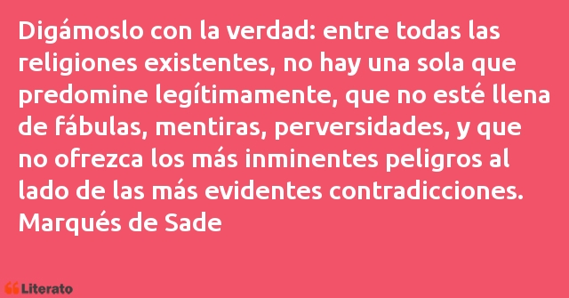 Frases de Marqués de Sade