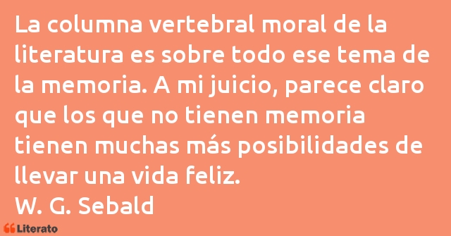 Frases de W. G. Sebald