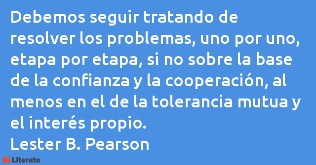 Frases de Lester B. Pearson