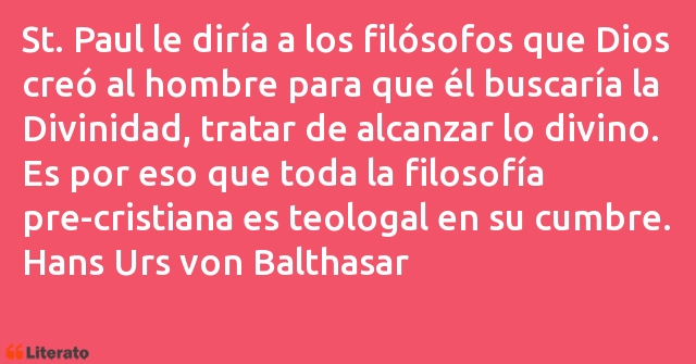 Frases de Hans Urs von Balthasar