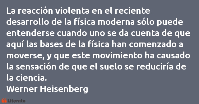 Frases de Werner Heisenberg