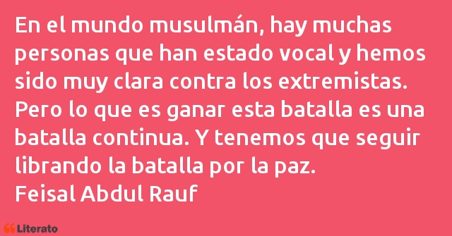 Frases de Feisal Abdul Rauf