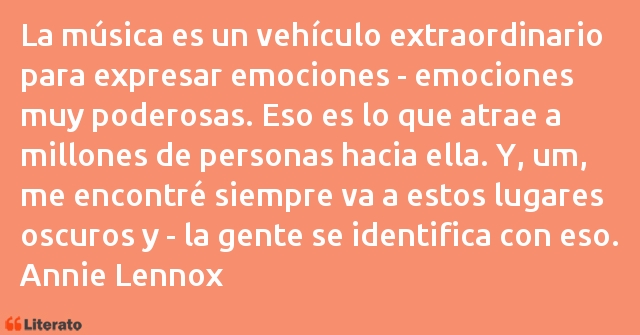 Frases de Annie Lennox