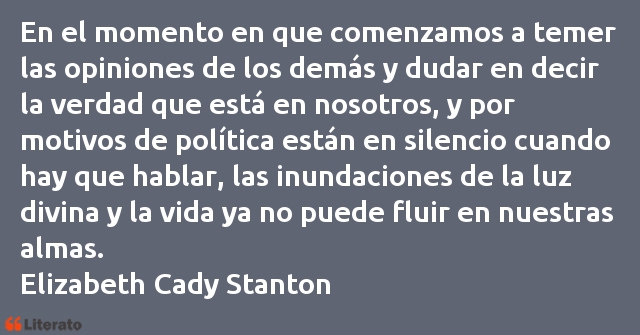 Frases de Elizabeth Cady Stanton