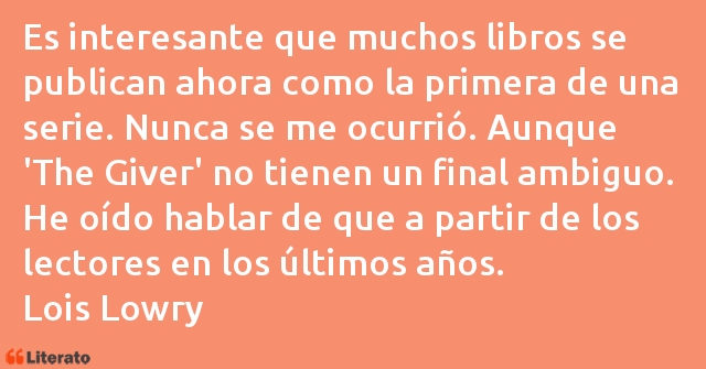 Frases de Lois Lowry