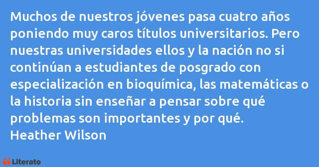 Frases de Heather Wilson