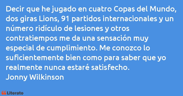 Frases de Jonny Wilkinson