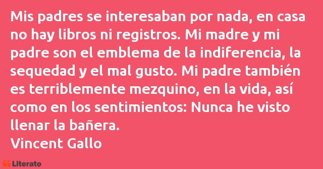 Frases de Vincent Gallo