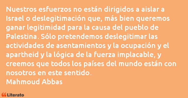 Frases de Mahmoud Abbas