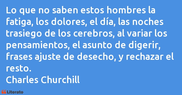 Frases de Charles Churchill