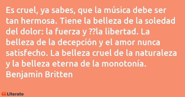 Frases de Benjamin Britten
