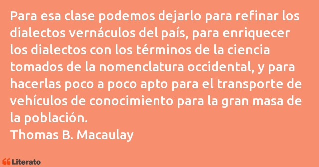 Frases de Thomas B. Macaulay