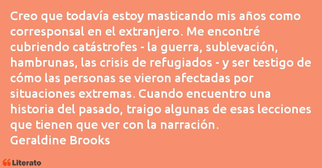 Frases de Geraldine Brooks