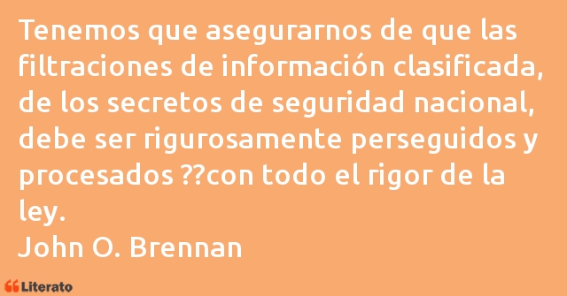 Frases de John O. Brennan