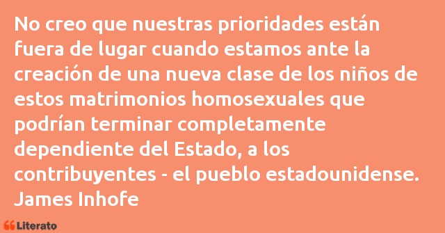 Frases de James Inhofe