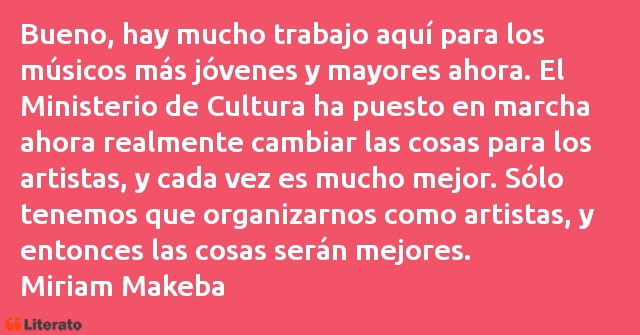 Frases de Miriam Makeba