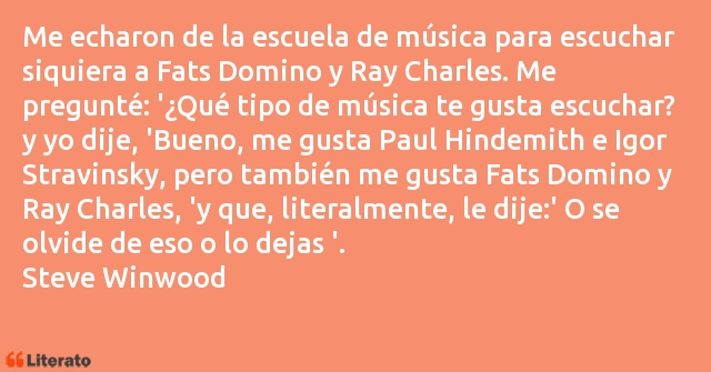 Frases de Steve Winwood