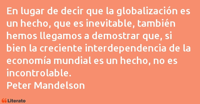 Frases de Peter Mandelson