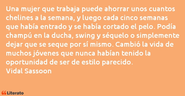 Frases de Vidal Sassoon