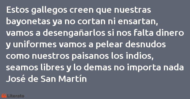 Frases de José de San Martín