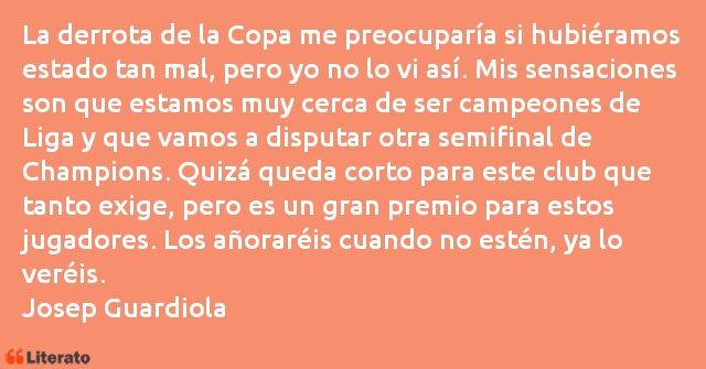 Frases de Josep Guardiola