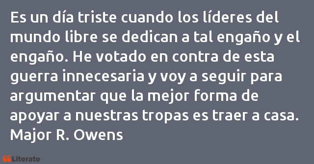 Frases de Major R. Owens