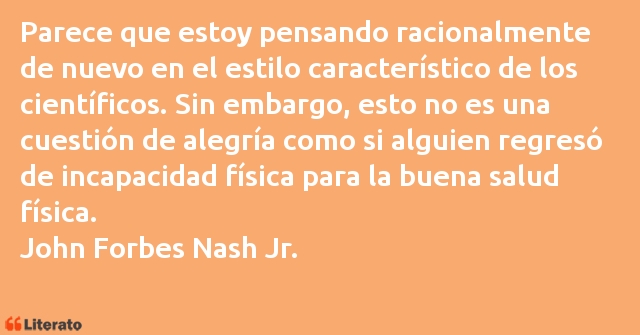 Frases de John Forbes Nash Jr.
