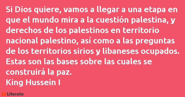 Frases de King Hussein I