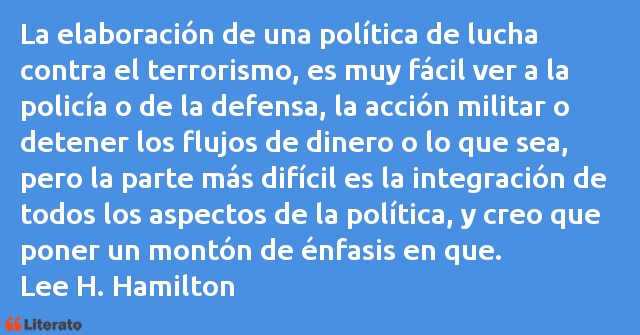 Frases de Lee H. Hamilton