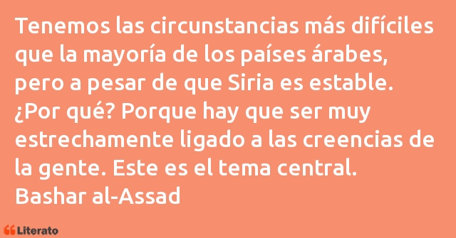 Frases de Bashar al-Assad