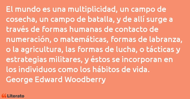 Frases de George Edward Woodberry