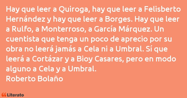 Frases de Roberto Bolaño
