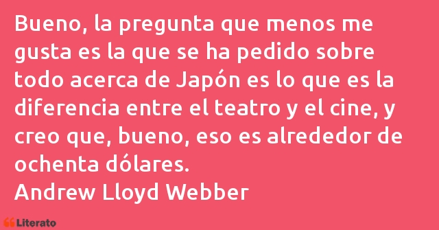 Frases de Andrew Lloyd Webber