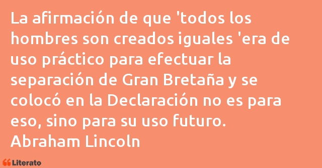 Frases de Abraham Lincoln