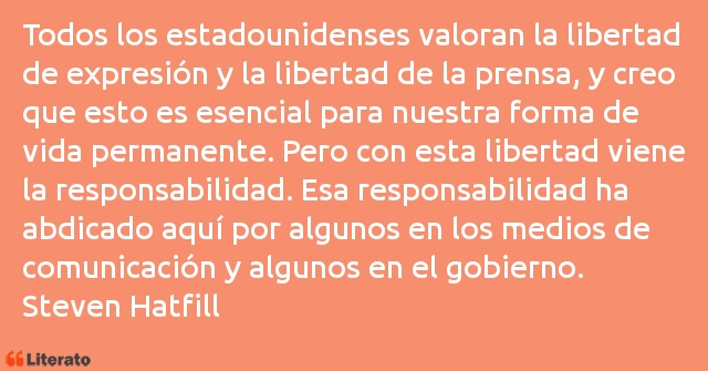 Frases de Steven Hatfill