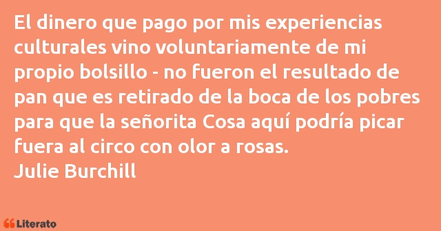 Frases de Julie Burchill